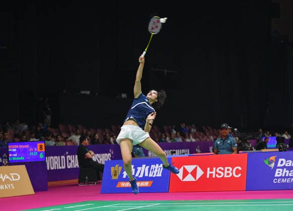 January 1, 2016, New Delhi, Delhi, India: New Delhi, India. Unnati Hooda (IND) in action during her WomenÃ¢â‚¬â ¢s Singles Round of 32 match at the BWF World Championships 2026 at the Indira Gandhi Indoor Stadium in New Delhi New Delhi India - ZUMAk197 20160101_zsp_k197_1159 Copyright: xRanjithxKumarx