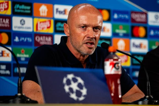 NIJMEGEN, NETHERLANDS - AUGUST 19: NEC Nijmegen head coach Dick Schreuder attends a press conference, PK, Pressekonferenz after the UEFA Champions League 2026 27 play-offs first leg match between N.E.C. Nijmegen and FK Bodo Glimt at Goffertstadion on August 19, 2026 in Nijmegen, Netherlands.  Copyright: xRenexNijhuis MBxMediax