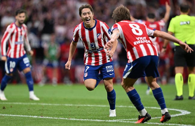 Atletico Madrid v Malaga - La Liga MADRID, SPAIN - AUGUST 19: Kang-in Lee of Atletico Madrid celebrates after scoring a goal during the La Liga match between Atletico Madrid and Malaga at Metropolitano Stadium in Madrid, Spain on August 19, 2026. Burak Akbulut Anadolu Madrid Spain. Editorial use only. Please get in touch for any other usage.  Copyright: x2026xAnadoluxBurakxAkbulutx