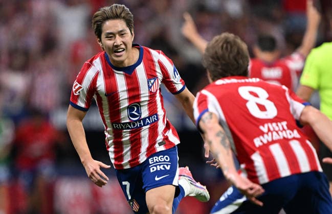 Atletico Madrid v Malaga - La Liga MADRID, SPAIN - AUGUST 19: Kang-in Lee of Atletico Madrid celebrates after scoring a goal during the La Liga match between Atletico Madrid and Malaga at Metropolitano Stadium in Madrid, Spain on August 19, 2026. Burak Akbulut Anadolu Madrid Spain. Editorial use only. Please get in touch for any other usage.  Copyright: x2026xAnadoluxBurakxAkbulutx