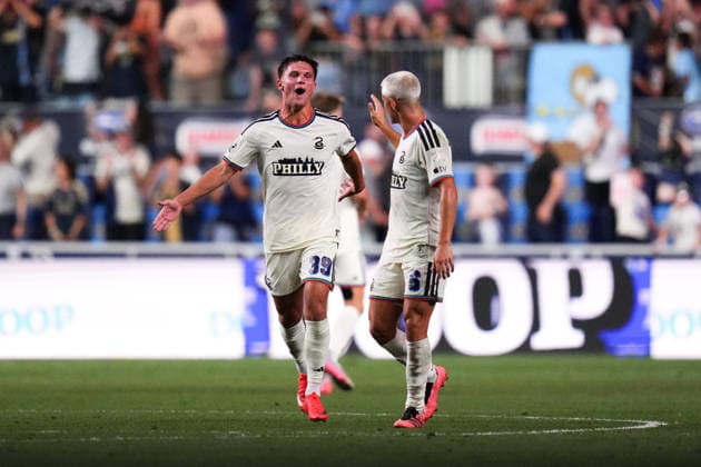 MLS, Fussball Herren, USA 2026: Union Vs Miami AUG 19 August 19, 2026: Philadelphia Union Midfielder Cavan Sullivan (6) and Philadelphia Union Defender Frankie Westfield (39) celebrate a goal during the second half of an MLS match against Inter Miami at Subaru Park in Chester, Pennsylvania. Kyle Rodden CSM (Credit Image: Â Kyle Rodden Cal Media) Chester Pennsylvania United States of America EDITORIAL USE ONLY Copyright: xx ZUMA-20260819_zma_c04_090.jpg KylexRoddenx csmphotothree512921