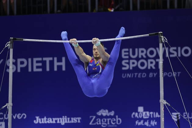 Zagreb, 19.08.2026. - 37TH EUROPEAN MEN™S ARTISTIC GYMNASTICS Men s Artistic Gymnastics Qualification SENIORS 530 SRBIC Tin (CRO) 37th European Men™s Artistic Gymnastics  20AG4062.JPG
