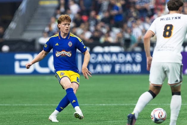 Oliver Larraz seen during MLS, Fussball Herren, USA game between teams of Vancouver Whitecaps and Houston Dynamo FC (Gael Amador Ball Raw Images) Vancouver BC Place Canada Copyright: xGaelxAmadorx Whitecaps_VS_Houston0042