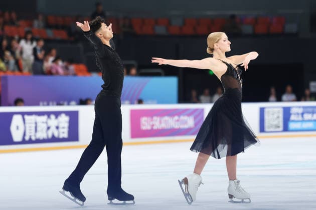 XI AN, CHINA - AUGUST 20: Kira Listkova and Tahory Taddei-Dugue perform in the Junior Ice Dance rhythm dance on day 1 of the ISU Figure skating, Eiskunstlauf Junior Grand Prix Xi an 2026 on August 20, 2026 in Xi an, Shaanxi Province of China.  Copyright: xVCGx 111661020783