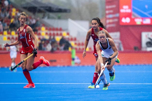 19.08.2026, BEL, Hockey, Frauen, FIH Weltmeisterschaft, Länderspiel, USA vs Deutschland Emma Davidsmeyer ( Deutschland, 23 ) am Ball, Wavre Belfius Arena Wallonisch-Brabant Belgien *** August 19, 2026, BEL, Field Hockey, Women s, FIH World Championship, International Match, USA vs. Germany; Emma Davidsmeyer (Germany), 23, on the ball; Wavre Belfius Arena, Walloon Brabant, Belgium Copyright: xNordphoto Memmlerx