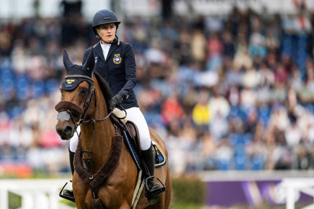 260820 Petronella Andersson of Sweden with horse Odina van Klapscheut compete in the team and individual jumping qualifier round two during day 10 of the 2026 FEI World Championshipson August 20, 2026 in Aachen. Photo: Emma Wallskog BILDBYRAN kod EW EW0692 ridsport equestrian rid-vm 2026 2026 fei world championships bbeng ridsport-vm hoppning jumping sverige *** August 20, 2026: Petronella Andersson of Sweden, riding Odina van Klapscheut, competed in the second round of the team and individual show jumping qualifiers on Day 10 of the 2026 FEI World Championships, 2026 in Aachen. Photo by Emma Wallskog, BILDBYRAN, code EW EW0692. Equestrian sports, 2026 World Championships, 2026 FEI World Championships, BBENG, equestrian sports, World Championships, show jumping, Sweden  Copyright: EMMAxWALLSKOG BB260820EW016