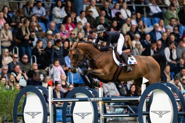 260820 Nina Mallevaey of France with horse Dynastie de Beaufour compete in the team and individual jumping qualifier round two during day 10 of the 2026 FEI World Championshipson August 20, 2026 in Aachen. Photo: Emma Wallskog BILDBYRAN kod EW EW0692 ridsport equestrian rid-vm 2026 2026 fei world championships bbeng ridsport-vm hoppning jumping *** August 20, 2026: Nina Mallevaey of France, riding Dynastie de Beaufour, competes in the second round of the team and individual show jumping qualifiers on Day 10 of the 2026 FEI World Championships on August 20, 2026 in Aachen. Photo by Emma Wallskog. BILDBYRAN code EW EW0692 equestrian sports 2026 World Championships 2026 FEI World Championships BBENG equestrian sports World Championships show jumping  Copyright: EMMAxWALLSKOG BB260820EW023