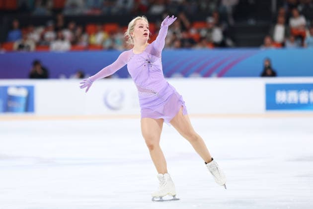 XI AN, CHINA - AUGUST 20: Chiara Minighini competes in the women s short program during the ISU Junior Grand Prix of Figure skating, Eiskunstlauf 2026 at Qujiang Arena on August 20, 2026 in Xi an, Shaanxi Province of China.  Copyright: xVCGx 111661045679
