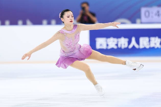 XI AN, CHINA - AUGUST 20: Violet Zhiyan EE competes in the women s short program during the ISU Junior Grand Prix of Figure skating, Eiskunstlauf 2026 2026 Xi an on August 20, 2026 in Xi an, Shaanxi Province of China.  Copyright: xVCGx 111661046466