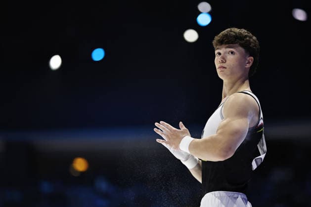 Radomyr Stelmakh, GER, during seniors qualification at 2026 Europeans in Zagreb; 19 08 2026; *** Radomyr Stelmakh, GER, during the senior qualifying round at the 2026 European Championships in Zagreb on August 19, 2026 