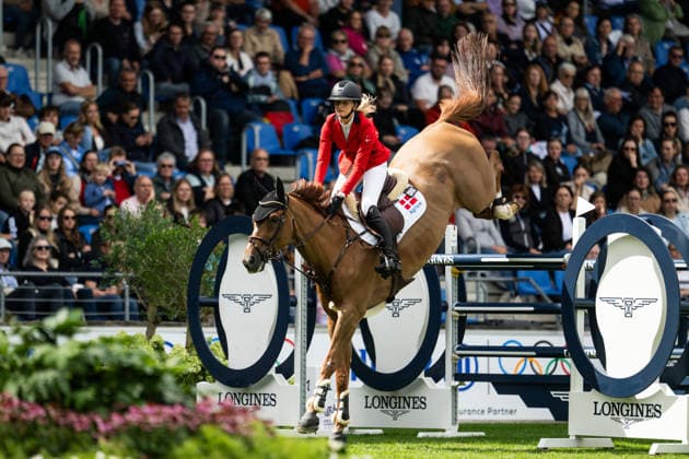 260820 Laura Baaring Kjaergaard of Denmark with horse Qarisma van t Roosakker compete in the team and individual jumping qualifier round two during day 10 of the 2026 FEI World Championshipson August 20, 2026 in Aachen. Photo: Emma Wallskog BILDBYRAN kod EW EW0692 ridsport equestrian rid-vm 2026 2026 fei world championships bbeng ridsport-vm hoppning jumping *** August 20, 2026: Laura Baaring Kjaergaard of Denmark, riding Qarisma van t Roosakker, competed in the second round of the team and individual show jumping qualifiers on Day 10 of the 2026 FEI World Championships on August 20, 2026 in Aachen. Photo by Emma Wallskog. BILDBYRAN code EW EW0692 equestrian sports 2026 World Championships 2026 FEI World Championships BBENG equestrian sports World Championships show jumping  Copyright: EMMAxWALLSKOG BB260820EW037