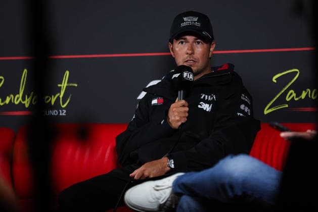F1 - DUTCH GRAND PRIX 2026 press conference, PK, Pressekonferenz PEREZ Sergio (mex), Cadillac F1 Team MAC-26, portrait during the Formula 1 Dutch Grand Prix 2026, 12th round of the 2026 Formula One World Championship, WM, Weltmeisterschaft from July 21 to 23, 2026 on the Circuit Zandvoort, in Zandvoort, Netherlands - ZandvoortNetherlands  Copyright: xANTONINxVINCENTx