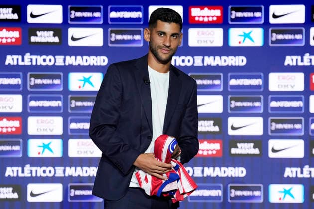 Atletico de Madrid s new player Cristian Cuti Romero during his official presentation. August 20, 2026. (2026082042)
