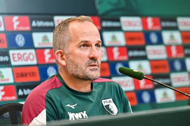 Football, DFB Cup, FC Augsburg press conference