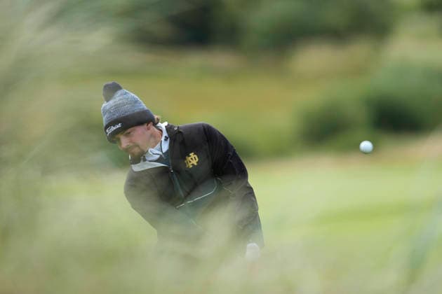 BALMEDIE, SCOTLAND - AUG 20: Palmer Jackson (USA) chips to the 10th green during Round 1 at the 2026 Nexo Championship at the Trump International Golf Links, Balmedie on August 20, 2026 in Aberdeenshire, Scotland The 2026 Nexo Championship