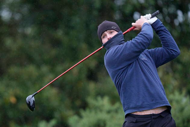 BALMEDIE, SCOTLAND - AUG 20: Rory Franssen (SCO) plays from the tenth tee during Round 1 at the 2026 Nexo Championship at the Trump International Golf Links, Balmedie on August 20, 2026 in Aberdeenshire, Scotland The 2026 Nexo Championship