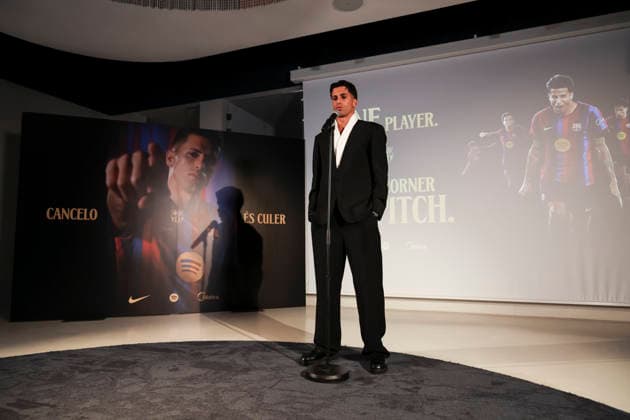 August 20, 2026, Barcelona, Barcelona, SPAIN: Joao Cancelo at his presentation after signing his new contract as a new FC Barcelona, Barca player at the Commercial Office on 20 August 2026 in Barcelona, Spain. Barcelona SPAIN - ZUMAa181 20260820_zaa_a181_052 Copyright: xJavierxBorregox