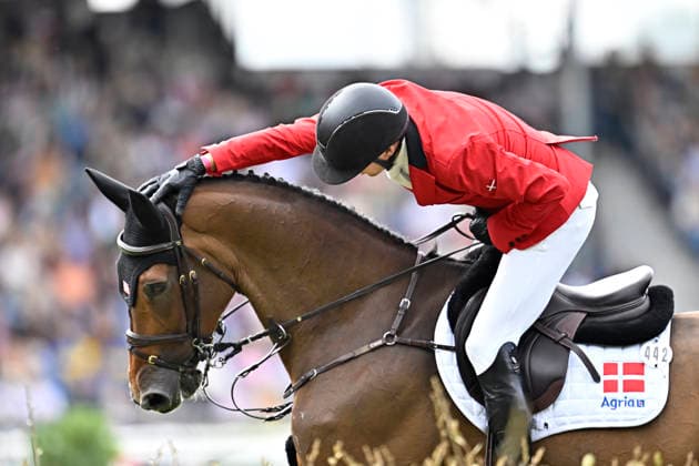 AACHEN, TYSKLAND 20260820 Andreas Schou, Danmark, pa hästen Napoli vh Nederassenthof vid torsdagens hoppning, lagfinal, under ryttar-VM i Aachen. *** Bilden ingar i SPORTPAKET. För övriga BETALBILD ** AACHEN TYSKLAND x10050x *** AACHEN, GERMANY 20260820 Andreas Schou of Denmark, riding Napoli from Nederassenthof, during Thursday’s show jumping team final at the World Equestrian Games in Aachen *** This image is part of the SPORTS PACKAGE. For other images, see PAID CONTENT ** AACHEN, GERMANY x10050x  Copyright: xPontusxLundahl TTx RYTTAR-VM 2026