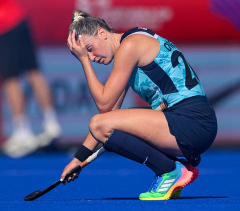 Hockey World Cup Day Six Lily Owsley reacts with sadness at England™s failure to progress from the group stage after a 0-0 draw with India. 2026 FIH Hockey World Cup at Wagener Stadium, Amstelveen 20 08 2026 UK Newspapers OUT Copyright: xGraemexWilcocksonx FIL-23805-0012