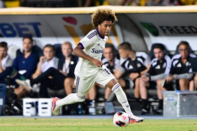 Kairat Almaty v RSC Anderlecht - UEFA Europa League ALMATY, KAZACHSTAN - AUGUST 20 : Nga Kana Joshua midfielder of RSC Anderlecht during the UEFA Europa League 2026 27 play-off round first leg between Kairat Almaty and RSC Anderlecht on August 20, 2026 in Almaty, Kazachstan, 20 08 2026 Almaty Kazachstan  Copyright: xJanxDexMeuleneirx