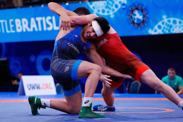 U20 World Championships 86kg FS - Mahammad Abaszada (AZE) df. Alan Taymurazovich Tigiev (BUL) *** U20 World Championships, 86 kg Freestyle: Mahammad Abaszada (AZE) defeated Alan Taymurazovich Tigiev (BUL) Copyright: xKostadinxAndonovx