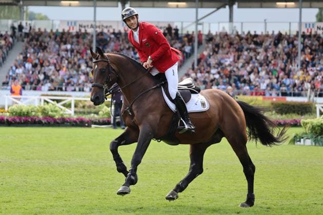 Richard Vogel (GER, Deutschland) mit Pferd United Touch S, aktueller Europameister und Sieger des Rolex Grand Prix von Aachen 2026 (CHIO Aachen)s FEI Jumping World Championship, WM, Weltmeisterschaft Second Competition Team Final & Second Individual Qualifier, Mercedes-Benz Prize, Springen, FEI Jumping World Championship , Turkish Airlines-Prize, Einzel und Teamwertung, Jumping , AACHEN - FEI World Championships 2026, Weltfest des Pferdesports, Reitsport Weltmeisterschaft 2026, Aachen 2026, Welcome Home 2026, Aachener Soers, 11. bis 23. August 2026, Reitsport, 20.08.2026, Aachen Aachener Soers Deutschland *** Richard Vogel (GER), Germany, riding United Touch S, current European Champion and winner of the 2026 Rolex Grand Prix in Aachen, CHIO Aachen, FEI Jumping World Championship Second Competition, Team Final, Second Individual Qualifier, Mercedes-Benz Prize, Show Jumping, FEI Jumping World Championship, Turkish Airlines Prize, Individual and Team Standings, Show Jumping, AACHEN FEI World Championships 2026, World Festival of Equestrian Sports, 2026 Equestrian World Championships, Aachen 2026, Welcome Home 2026, Aachen Soers, August 11–23, 2026, Equestrian Sports, August 20, 2026, Aachen Soers, Germany