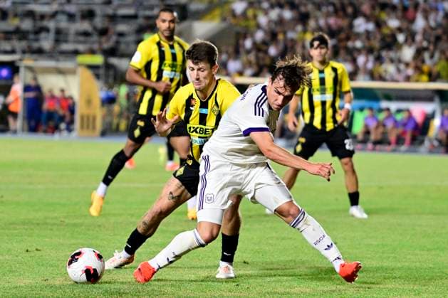 Kairat Almaty v RSC Anderlecht - UEFA Europa League ALMATY, KAZACHSTAN - AUGUST 20 : Cvetkovic Mihajlo forward of RSC Anderlecht during the UEFA Europa League 2026 27 play-off round first leg between Kairat Almaty and RSC Anderlecht on August 20, 2026 in Almaty, Kazachstan, 20 08 2026 Almaty Kazachstan  Copyright: xJanxDexMeuleneirx