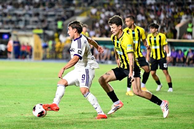 Kairat Almaty v RSC Anderlecht - UEFA Europa League ALMATY, KAZACHSTAN - AUGUST 20 : Cvetkovic Mihajlo forward of RSC Anderlecht during the UEFA Europa League 2026 27 play-off round first leg between Kairat Almaty and RSC Anderlecht on August 20, 2026 in Almaty, Kazachstan, 20 08 2026 Almaty Kazachstan  Copyright: xJanxDexMeuleneirx