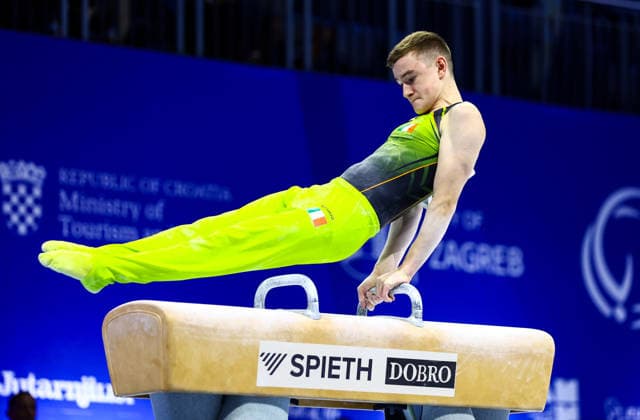 2026 Men s Artistic European Championships, Arena Zagreb, Zagreb, Croatia 20 8 2026 Men™s Pommel Horse Ireland™s Matthew Hickey Matthew Hickey 20 8 2026  Copyright: xNikolaxKrsticx 0NIK0504