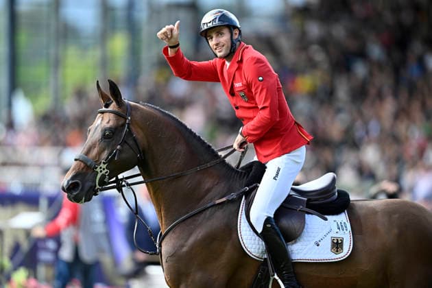 AACHEN, GERMANY 20260820 Richard Vogel, Germany, on the horse United Touch S at Thursday s show jumping, team final, during the Equestrian World Championships in Aachen. *** The image is included in the SPORTS PACKAGE. For others PAID IMAGE ** AACHEN GERMANY x10050x *** AACHEN, GERMANY 20260820 Richard Vogel of Germany riding United Touch S in Thursday’s show jumping team final during the World Equestrian Games in Aachen *** The image is included in the SPORTS PACKAGE. For other images, see PAID IMAGE ** AACHEN, GERMANY x10050x  Copyright: xPontusxLundahl TTx EQUESTRIAN WORLD CHAMPIONSHIP 2026