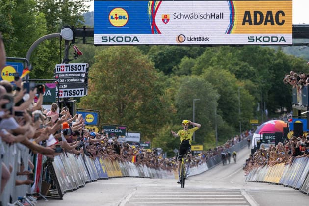 Lidl Deutschland Tour, Etappe 1, 20.08.2026 Louis BarrÃ (FRA, Team Visma Lease a Bike) Schwäbisch Hall Germany *** Lidl Germany Tour, Stage 1, August 20, 2026 Louis BarrÃ FRA, Team Visma Lease a Bike Schwäbisch Hall, Germany Copyright: xCarlaxHilgerx