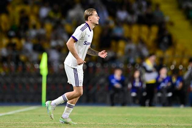 Kairat Almaty v RSC Anderlecht - UEFA Europa League ALMATY, KAZACHSTAN - AUGUST 20 : Winkler Marten of RSC Anderlecht during the UEFA Europa League 2026 27 play-off round first leg between Kairat Almaty and RSC Anderlecht on August 20, 2026 in Almaty, Kazachstan, 20 08 2026 Almaty Kazachstan  Copyright: xJanxDexMeuleneirx