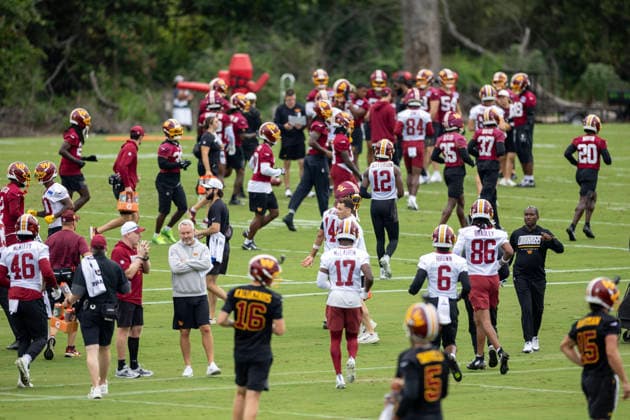 August 20, 2026, Ashburn, Virginia, USA: Washington Commanders players practice during training camp Thursday, Aug. 20, 2026, at BigBear.ai Performance Center in Ashburn, Va., as they prepare for SaturdayÃ¢â‚¬â ¢s preseason game against the Detroit Lions. Ashburn USA - ZUMAkh2_ 20260820_znp_kh2_041 Copyright: xAlixKhalighx
