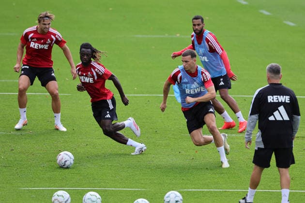 Training, 1. FC Köln, rechts: Said El Mala (1. FC Köln), 20.08.2026, Bild: *** Local Caption *** *** Sports Training, 1. FC Köln, right: Said El Mala, 1. FC Köln, August 20, 2026, Image *** Local Caption ***
