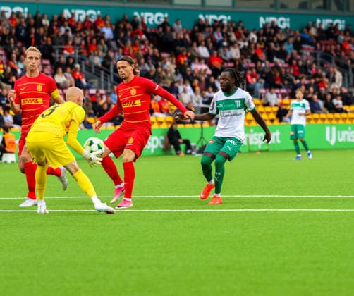 Fussball: Dänemark: UEFA Conference League Playoff Hinspiel 2026 2027 - 20.08.2026 - FC Nordsjaelland vs. FC St. Gallen 1879 - Right to Dream Park (Farum, Dänemark); Aliou BaldÃ (FC St. Gallen 1879, 14) Farum Right to Dream Park Region Hovedstaden Dänemark *** Soccer Denmark UEFA Conference League Playoff First Leg 2026 2027 August 20, 2026 FC Nordsjaelland vs. FC St. Gallen 1879 Right to Dream Park, Farum, Denmark Aliou Baldé FC St. Gallen 1879, 14 Farum Right to Dream Park, Capital Region, Denmark Copyright: xAmiirxAmedjouax