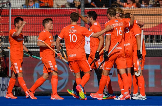 Hockey World Cup Day Six Netherlands equalise through a goal from Thijs van Dam during the match against Japan in the 2026 FIH Hockey World Cup at Wagener Stadium, Amstelveen 20 08 2026 UK Newspapers OUT Copyright: xGraemexWilcocksonx FIL-23805-0038