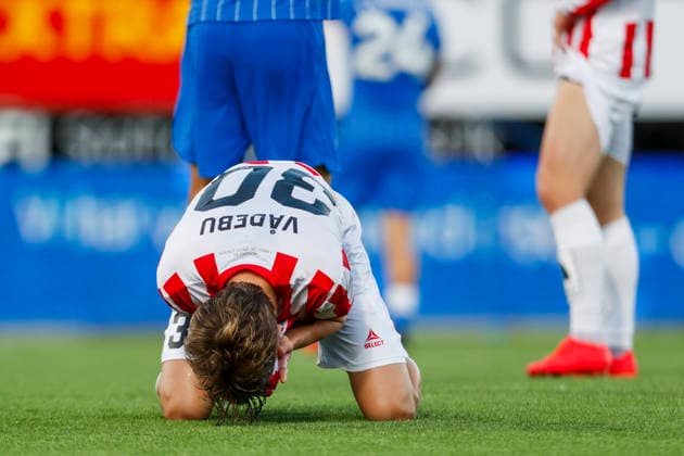 Conference Leauge menn, play-off 2026: Tromso - Brighton Tromso 20260820. Tromsos Isak Vadebu under playoff-kampen i Conference League-kvalifiseringen i fotball mellom Tromso og Brighton pa Romssa Arena. Foto: Rune Stoltz Bertinussen NTB Tromso Norge EDITORIAL USE ONLY. RESTRICTED USE FOR BETTING COMPANIES Ref:_SPOj2SgtUHpWAo.jpg *** Conference League Men, 2026 Playoffs: Tromsø vs. Brighton, Tromsø, August 20, 2026. Tromsø’s Isak Vadebu during the playoff match in the Conference League soccer qualifiers between Tromsø and Brighton at Romssa Arena. Photo by Rune Stoltz Bertinussen, NTB, Tromsø, Norway. EDITORIAL USE ONLY RESTRICTED USE FOR BETTING COMPANIES  Copyright: xRunexStoltzxBertinussenx xNTBx