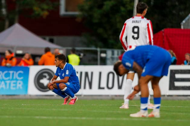 Conference Leauge menn, play-off 2026: Tromso - Brighton Tromso 20260820. Playoff-kampen i Conference League-kvalifiseringen i fotball mellom Tromso og Brighton endte 0-0 pa Romssa Arena. Foto: Rune Stoltz Bertinussen NTB Tromso Norge EDITORIAL USE ONLY. RESTRICTED USE FOR BETTING COMPANIES Ref:_SPOOMpdvGBg0wk.jpg *** Conference League Men, 2026 Conference League Playoffs: Tromsø vs. Brighton, Tromsø, August 20, 2026. The playoff match in the Conference League soccer qualifiers between Tromsø and Brighton ended 0–0 at Romssa Arena. Photo: Rune Stoltz Bertinussen, NTB, Tromsø, Norway. EDITORIAL USE ONLY. RESTRICTEDRICTED USE FOR BETTING COMPANIES  Copyright: xRunexStoltzxBertinussenx xNTBx