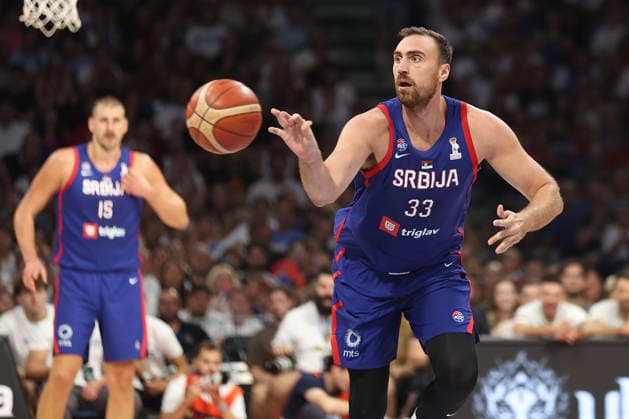 SERBIA vs FRANCE NIKOLA MILUTINOV, basketball player of Serbia, during friendly match against France, at Belgrade Arena. Belgrade, 20.08.2026. photo: Ivica Veselinov MN PRESS BASKETBALL, FRANCE, SERBIA, FRIENDLY MATCH Belgrade Belgrade Arena Serbia Copyright: xIvicaxVeselinovx xMNxPressx