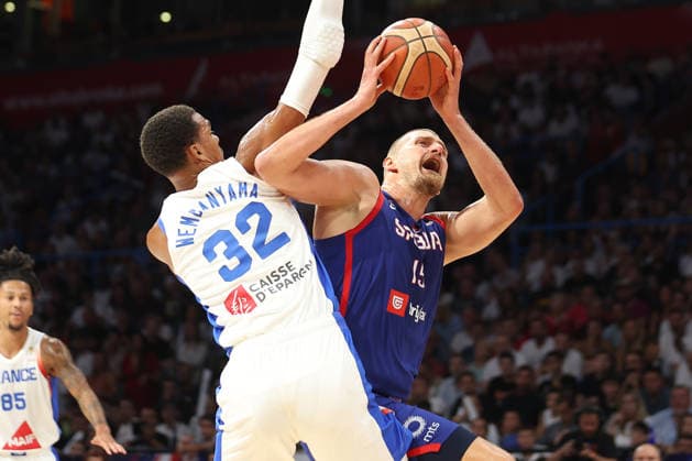 Basketball, friendly match, Serbia v France