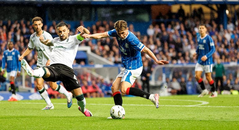 20.08.2026 Rangers v Jablonec: James Penrice and Nemanja TekijaA¿ki  Copyright: xWilliexVassx NINTCHDBPICT001102343954