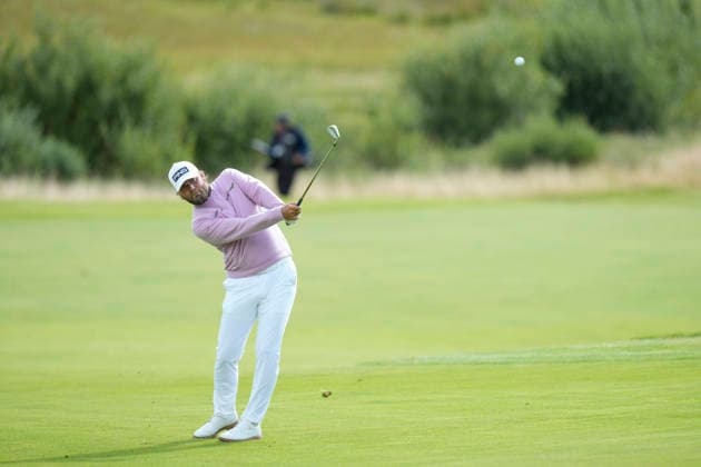 BALMEDIE, SCOTLAND - AUG 20:Daniel Brown (ENG) plays from the tenth fairway during Round 1 at the 2026 Nexo Championship at the Trump International Golf Links, Balmedie on August 20, 2026 in Aberdeenshire, Scotland The 2026 Nexo Championship