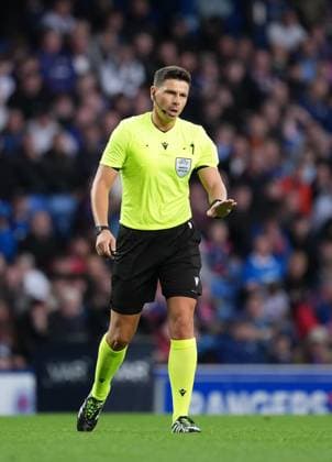 Referee Marian Barbu Rangers v Jablonec, UEFA Conference League, Play-Off Round, First Leg, Football, Ibrox Stadium, Glasgow, Scotland, UK - 20 Aug 2026Glasgow Ibrox Stadium Scotland United Kingdom  Copyright: xStuartxWallace Shutterstockx 17108686af