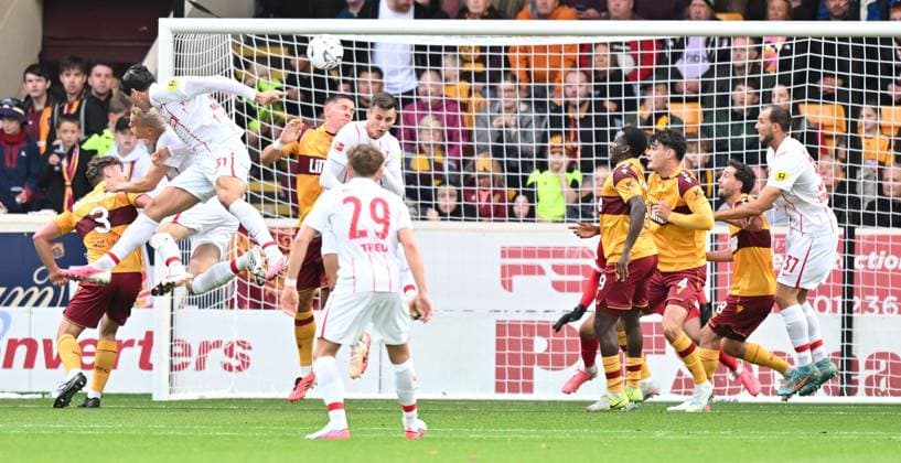 Matthias Ginter of SC Freiburg scores Motherwell v Freiburg, UEFA Conference League, Play-Off Round, First Leg, Football, Fir Park, Motherwell, Scotland, UK - 20 Aug 2026Motherwell Fir Park Scotland United Kingdom  Copyright: xMarkxRunnacles Shutterstockx 17108687at