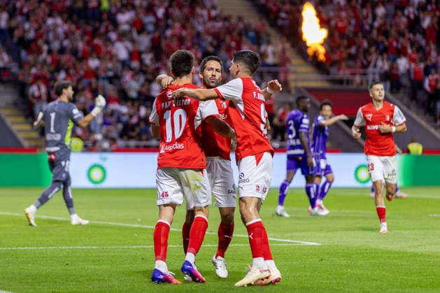 August 20, 2026, Braga, Braga, Portugal: Braga, August 20 - Pau Victor of SC Braga celebrates his goal during the SC Braga x FK Austria Wien match for the UEFA Conference League 2026 27 Playoff First Leg on August 20, 2026 in Braga, Portugal SC Braga X FK Austria Wien - UEFA Conference League 2026 27 - Playoff First Leg  - ZUMAl192 20260820_zsp_l192_020 Copyright: xMiguelxLemosx