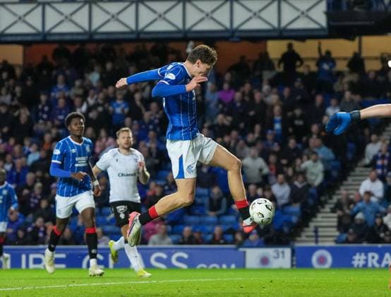 Ryan Don Naderi of Rangers scores to give Rangers a 1-0 lead. Rangers v Jablonec, UEFA Conference League, Play-Off Round, First Leg, Football, Ibrox Stadium, Glasgow, Scotland, UK - 20 Aug 2026Glasgow Ibrox Stadium Scotland United Kingdom  Copyright: xStuartxWallace Shutterstockx 17108686aq