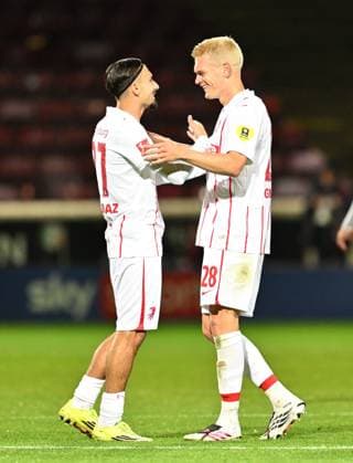 Double goal scorer Matthias Ginter of SC Freiburg at full time Motherwell v Freiburg, UEFA Conference League, Play-Off Round, First Leg, Football, Fir Park, Motherwell, Scotland, UK - 20 Aug 2026Motherwell Fir Park Scotland United Kingdom  Copyright: xMarkxRunnacles Shutterstockx 17108687db
