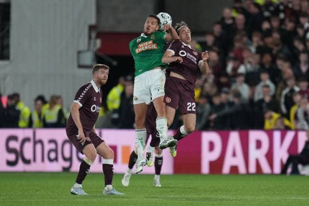 Tomas Magnusson of Heart of Midlothian Heart of Midlothian v Rapid Vienna, UEFA Conference League, Play-Off Round, First Leg, Football, Tynecastle Park, Edinburgh, Scotland, UK - 20 Aug 2026Edinburgh Tynecastle Park United Kingdom  Copyright: xPetexSummers Shutterstockx 17108692ge