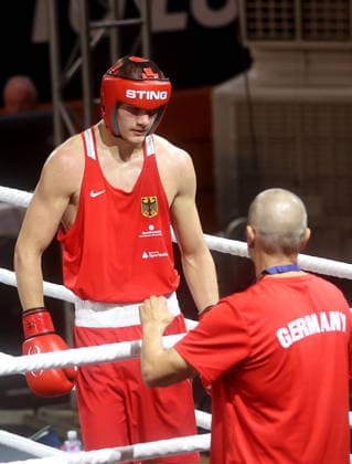 20.08.2026 Loznica(Serbia) European Juniors U19 boxing championship EM U-19 Boxen men s -80kg semi fiinal Dietrich Hermann Germany :