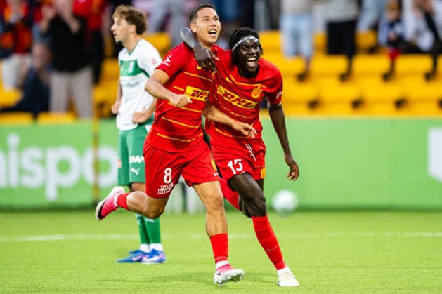 FC Nordsjaelland v St. Gallen, UEFA Conference League qualification, Farum, Denmark Farum, Denmark. 20th, August 2026. Nicklas Rojkjaer (8) of FC Nordsjaelland scores for 1-0 during the UEFA Conference League qualification match between FC Nordsjaelland and St. Gallen at Right to Dream Park in Farum. Denmark, Farum  Copyright: xGonzalesxPhoto TobiasxJorgensenx